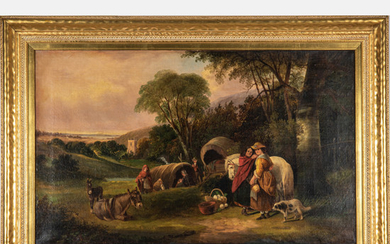Artist Unknown, (English, 19th Century) - English Landscape with Figures