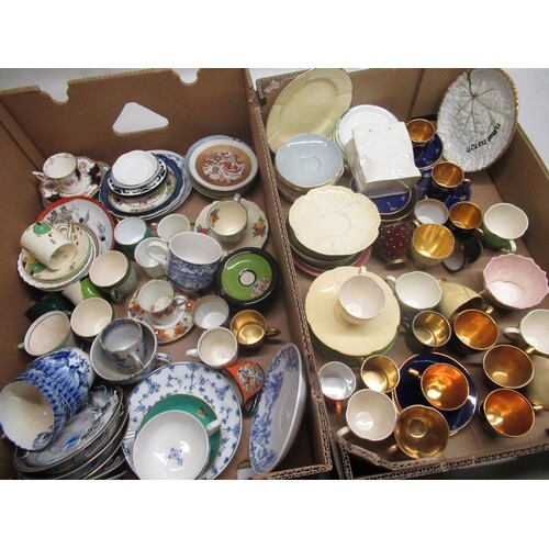 Assorted Carlton Ware coffee cans, tea cups, saucers, and ot...