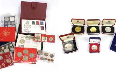 Assorted World Commemorative Coins and Sets; to include; India, proof...
