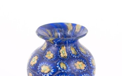 BAROVIER. Little glass vase with murrine. 1930s