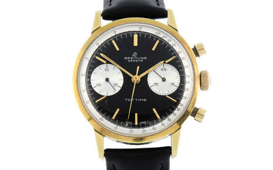 BREITLING - a gold plated Top Time chronograph wrist watch, 36mm.