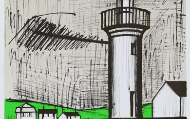 BUFFET Bernard (1928 - 1999) d'après - Affiche à décor d'un phare ressemblant à celle...