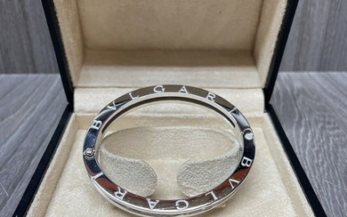 BVLGARI B.Zero1 Diamond 750/18k White Gold Medium Cuff Bracelet