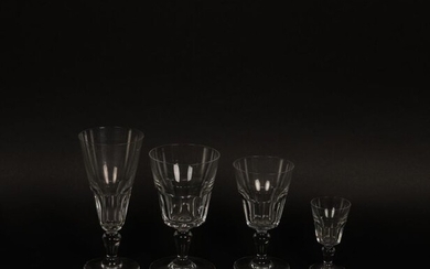 Baccarat, cut crystal service comprising, stamped under the base