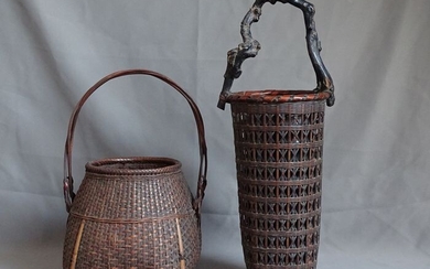 Bamboo basket (2) - Bamboo - Japan - 19th century