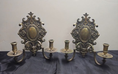Baques Bronze Wall Mount Candle Holders
