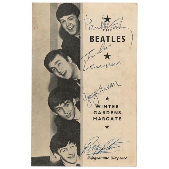 Beatles Signed 1963 Winter Gardens Program