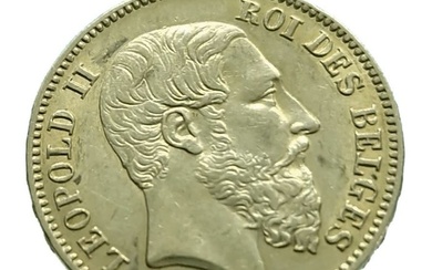 Belgium. 20 Francs 1870 Leopold II