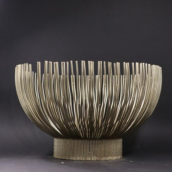 Bertoia Style Metal Wire Center Bowl Sculpture