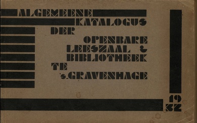 [Bindings]. Algemeene katalogus der openbare leeszaal & bibliotheek te 's-Gravenhage...