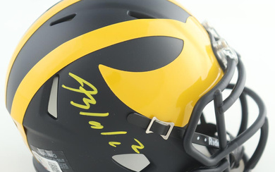 Blake Corum Signed Michigan Wolverines Speed Mini Helmet (Beckett)
