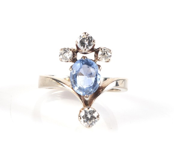 Brillant Diamant Saphir Damenring