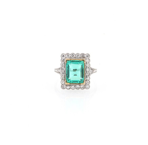 Brillant-Diamant-Smaragdring