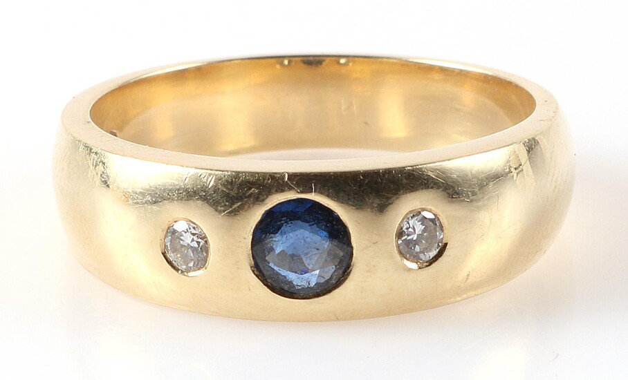 Brillant Saphir Allianz Ring