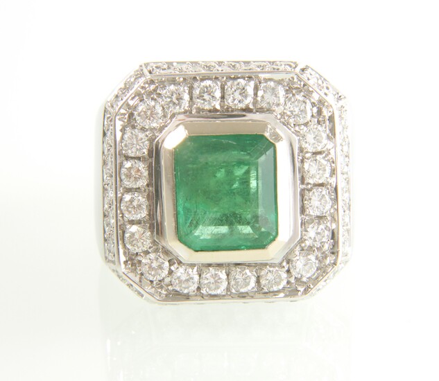 Brillant-Smaragd Ring
