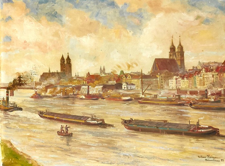 Bruno Hein, German painter early 20th century, view...