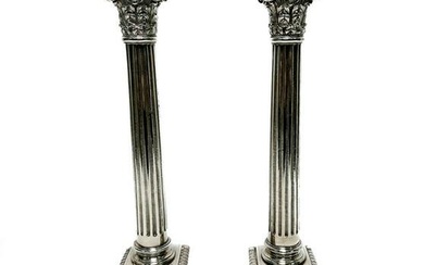 Buccellati Italian Sterling Silver Candle Holders