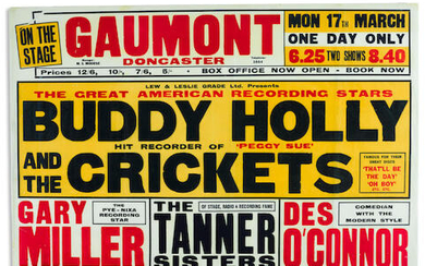 Buddy Holly & the Crickets: Concert Poster, 1958