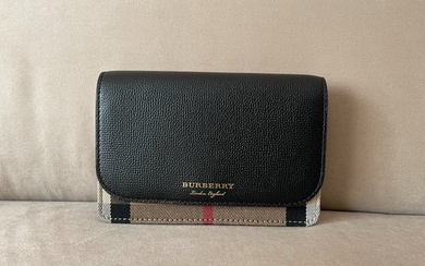 Burberry - Hampshire House Check&Leather Crossbody Bag/Clutch - Crossbody bag