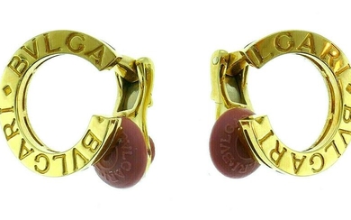 Bvlgari 18k Yellow Gold Half Hoop Clip On Earrings