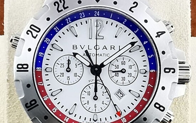 Bvlgari - Diagono GMT Flyback Chronograph - Ref. GMT 40 S FB - Men - 2000-2010