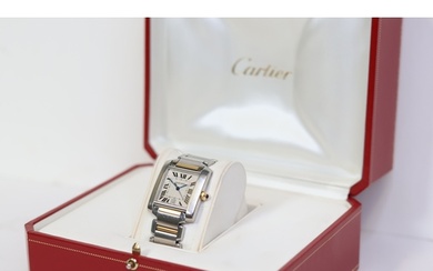 CARTIER TANK FRANCAISE AUTOMATIC REFERENCE 2302 WITH BOX, sq...