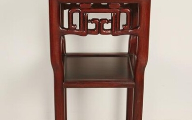 CARVED CHINESE STYLE VASE STAND