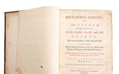 [CHALLONER, Richard]. Britannia Sancta: or, the Lives of the...
