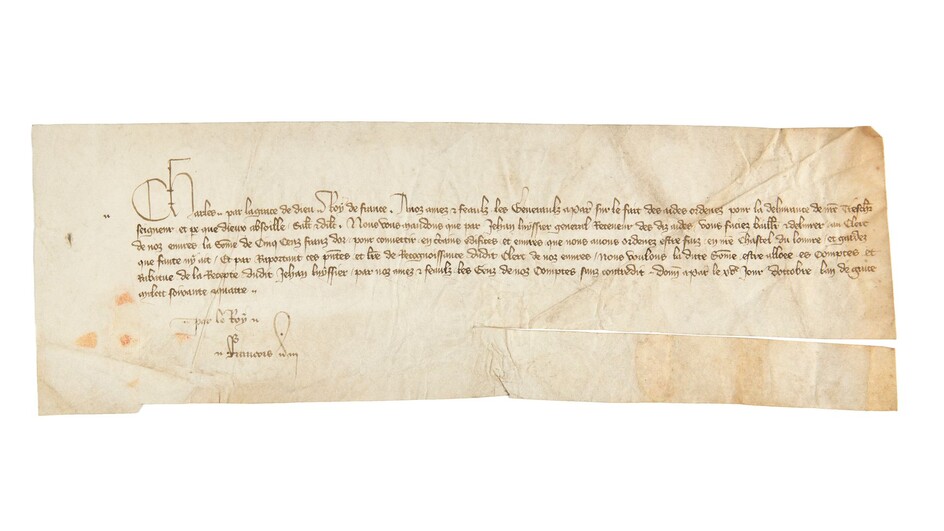 CHARLES V. Acte manuscrit signé par son... - Lot 1 - Osenat