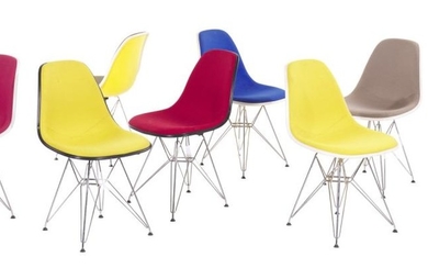 CHARLES & RAY EAMES EIGHT 'DSR' LIMITED EDITION CHAIRS FOR HERMAN MILLER