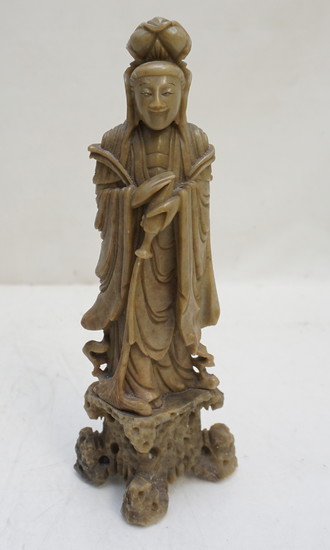CHINESE CARVED SHOUSHAN GUANYIN