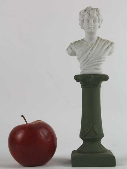 CLASSICAL BISQUE BUST ON PEDESTAL