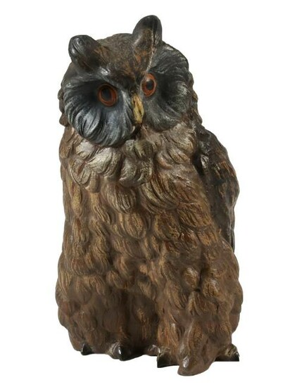 COLD PAINTED BRONZE OWL