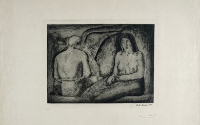 Carlo Carr (Quargnento, 1881 - Milano, 1966), Gli amanti. 1927.