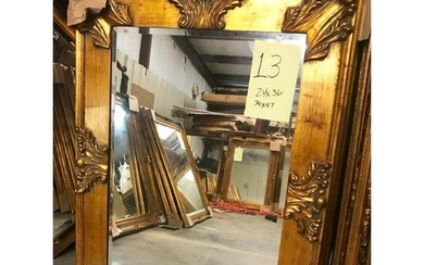 Carved Florentine Giltwood Beveled Mirror