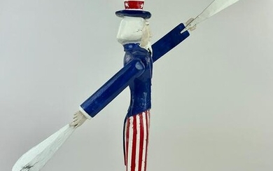 Carved and Painted Uncle Sam Whimsy