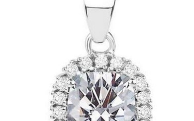 Certified 1.65 ctw Diamond Necklace - 14k White Gold