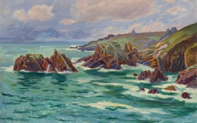 Charles WISLIN (1852-1932) Côtes rocheuses...