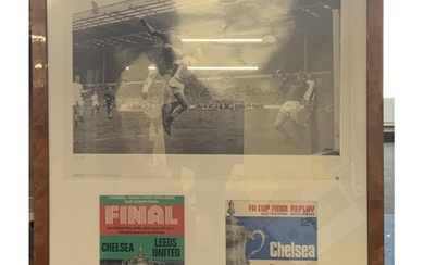 Chelsea 1970 FA Cup Final Signed Football Display: Programme...