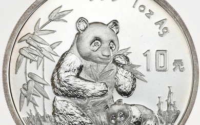 China. 10 Yuan 1996 Panda, 1 Oz (.999)