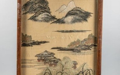 Chinese Old Embroidery Wall Hanging