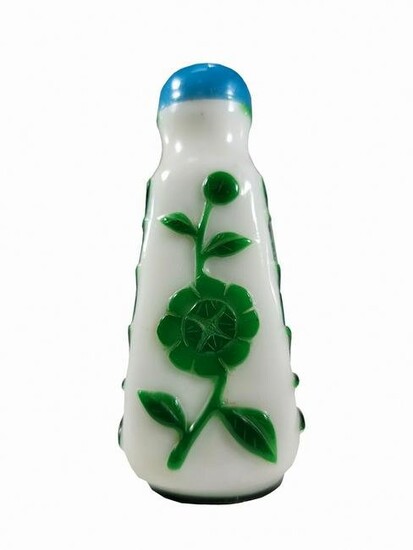 Chinese Peking green glass perfurm bottle