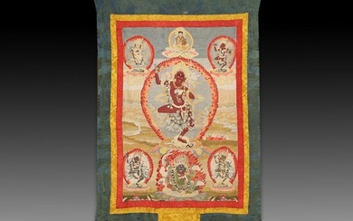 Chinese Tibetan Embroidery Thangka