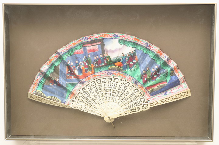 Chinese "thousand faces" fan, second half of the 19th Century.