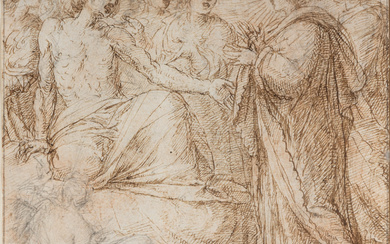 Christ Healing the Sick (a double-sided drawing),Giulio Cesare Procaccini