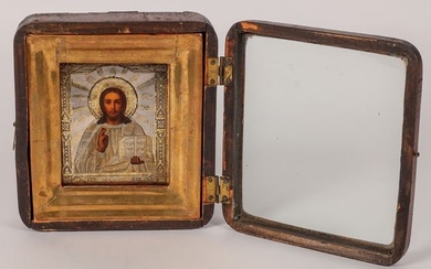 Christ Pantocrator Antique Russian Icon 1896 [173595]
