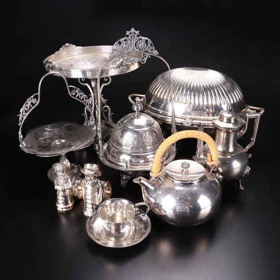 Christofle Silver Plate Teacup and Other Serving Pieces and Tableware