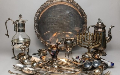 Collectible Silver-plated & Glass Flat Wares