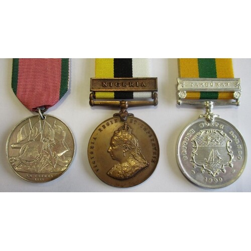 Collection in medal album with 1855 Turkish Crimea Medal (Sa...