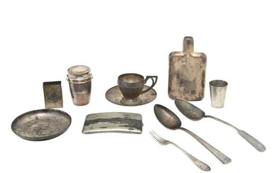 Collection of Various Silver Items.